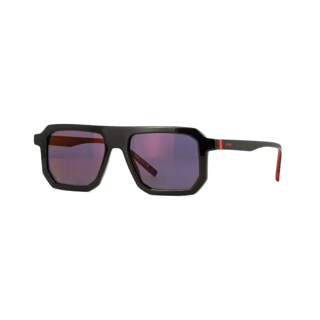 Lentes De Sol Hugo Negro/Rojo
