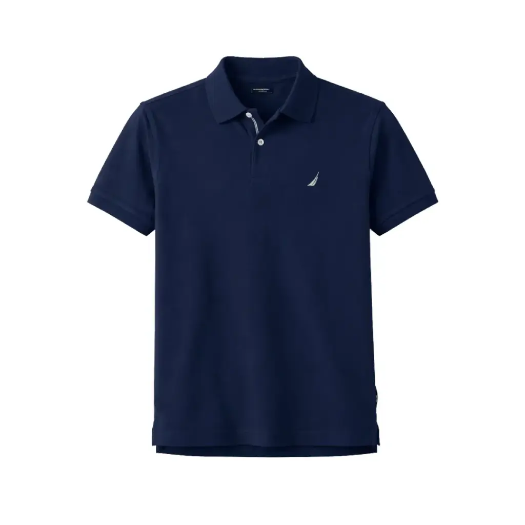 Remera C/ Cuello Nautica Azul