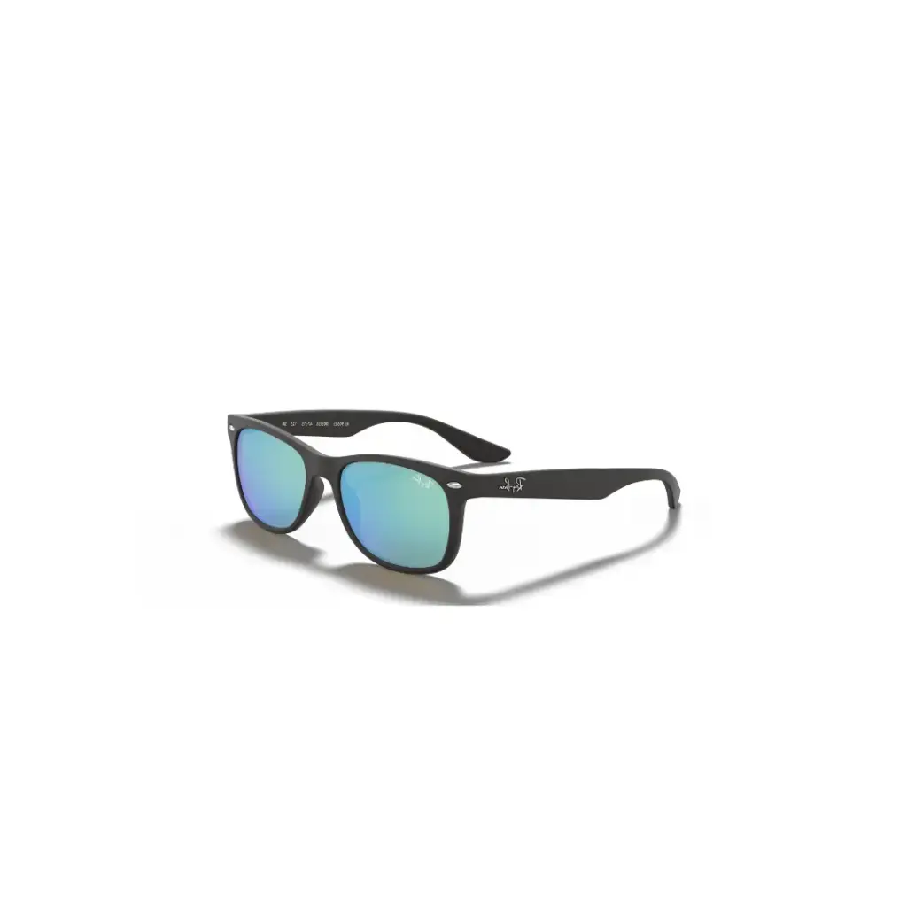 Lentes De Sol Rayban Junior Negro/Azul Espejado