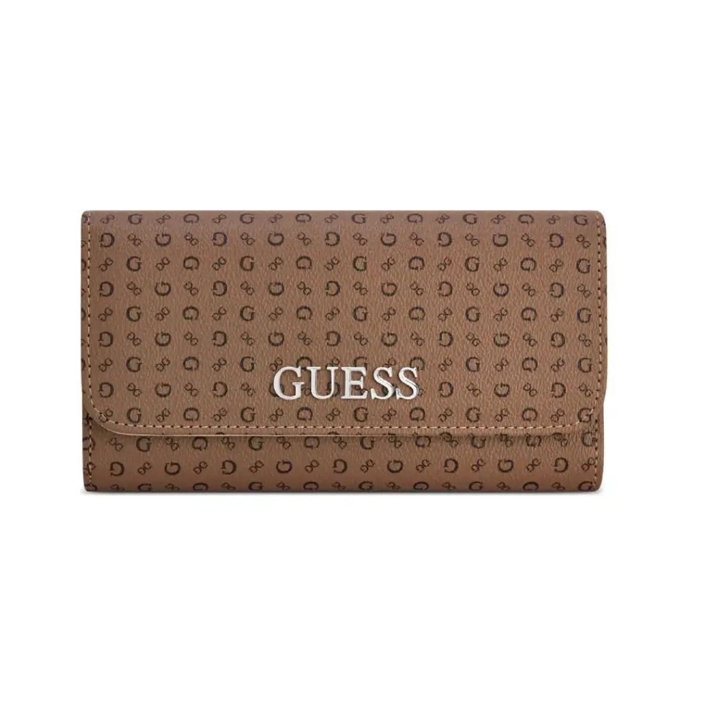 Cartera Tríptico Delgada Estampada Guess 