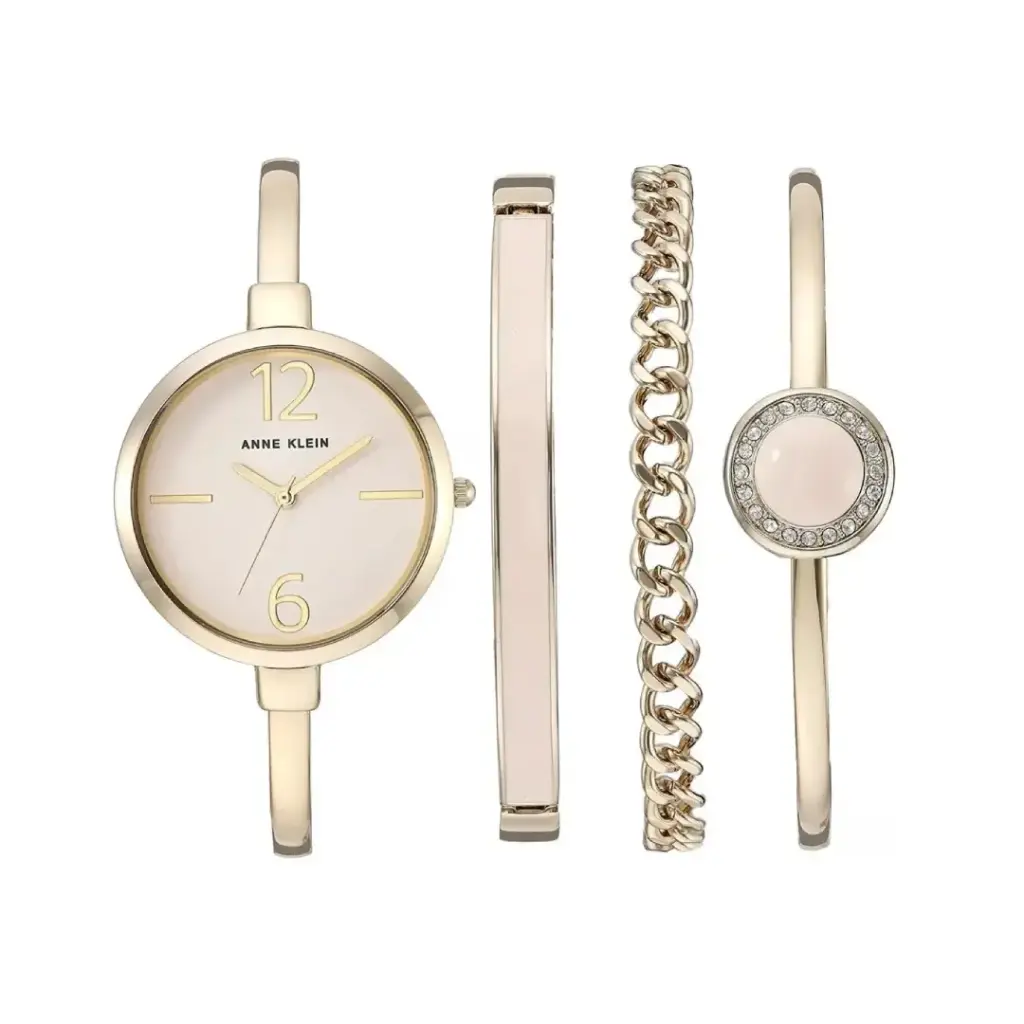 Set Reloj Anne Klein Dorado
