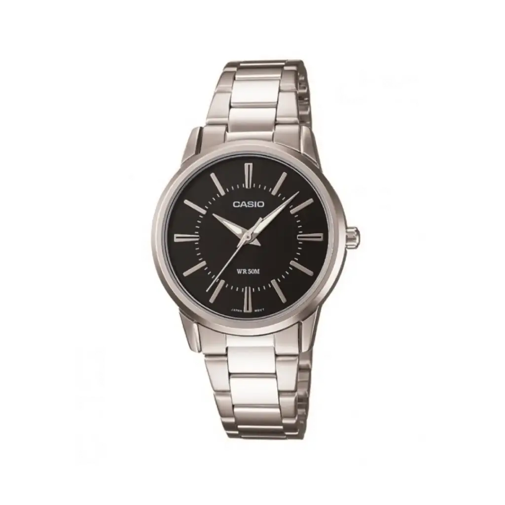 Reloj Casio Plateado Fondo Celeste