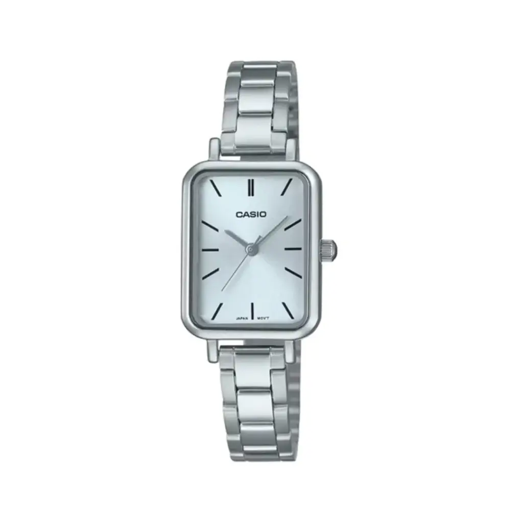 Reloj Casio Plateado Fondo Blanco