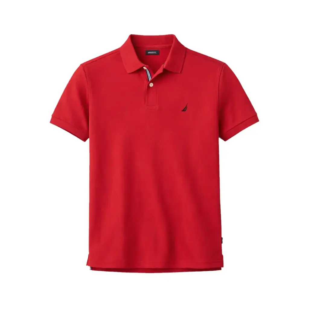Remera Con Cuello Nautica Rojo