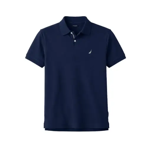[K410504NV] Remera C/ Cuello Nautica Azul