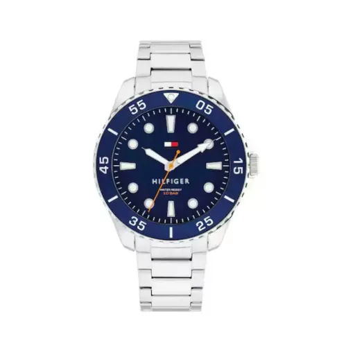 [1792202] Reloj Tommy Hilfiger Plateado con Azul