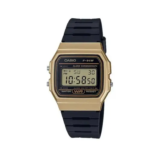 [F91WM9ADF] Reloj Casio Negro con Dorado