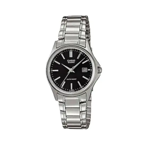[LTP1183A1ADF] Reloj Casio Plateado Fondo Negro