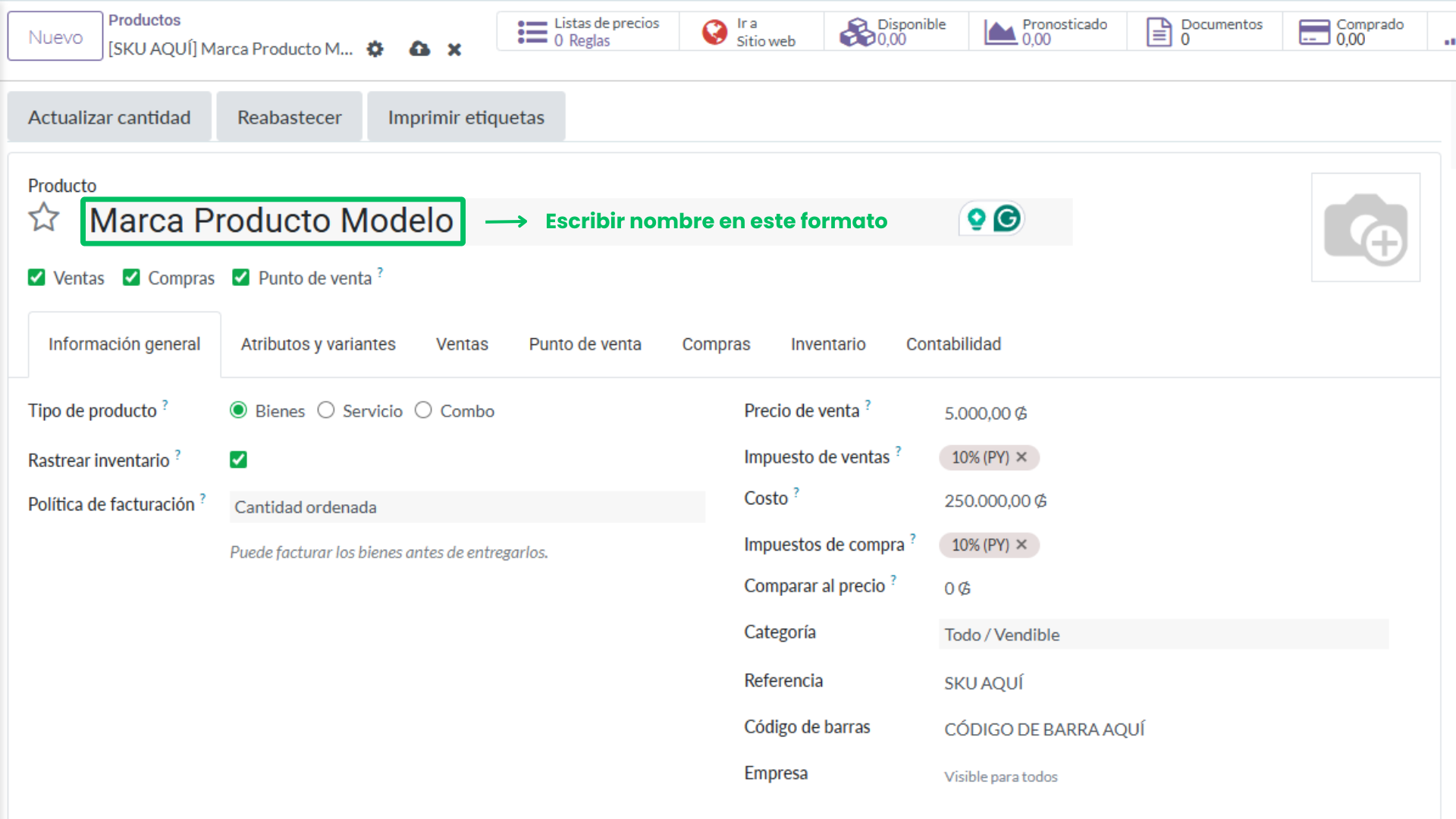 4. Escribir nombre correctamente